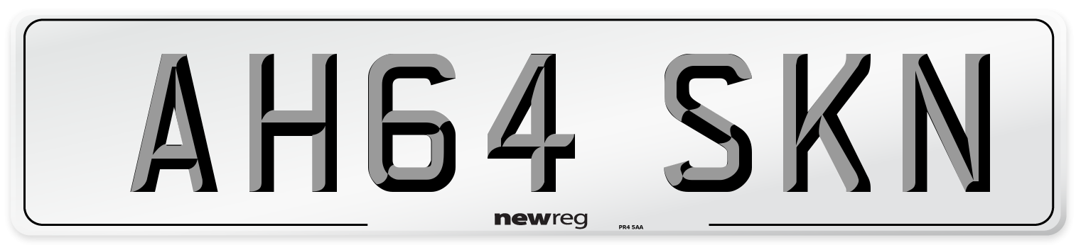 AH64 SKN Number Plate from New Reg